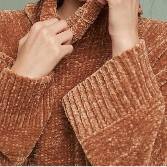 Anthropologie Chenille Turtleneck sweater by Moth - Picture 3 of 4